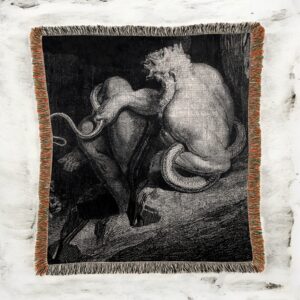 The Allegory of Minos in Dante’s Inferno Woven Blanket