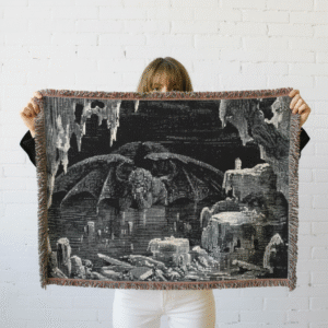Woven Blanket - Lucifer King of Hell Gustave Doré Inferno Engravings
